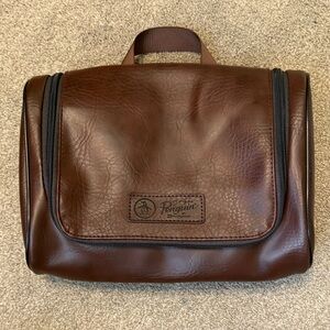 Original Penguin Brown Faux Leather Travel Bag